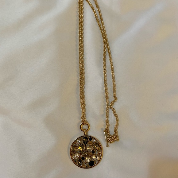 Nw/oT Chico’s Gold Long Necklace w/ Faux Gemstones - Picture 5 of 7